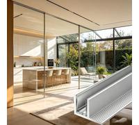 Panneau mural fixe sans cadre, facile à nettoyer, design à rainure profonde pour la maison et le commerce, longueur coupable pour verre de 9,5 mm