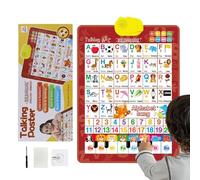 Panneau mural jouet interactif bilingue | Poster électronique musical espagnol et anglais pour salle de classe, maison, crèche, salle de jeux, Noël, anniversaire