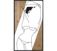Panneau mural Mauro Ferretti Strip 50x2x90 cm noir-brun