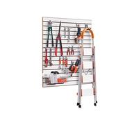 VEVOR Panneau à lattes mural 1220×1220 mm MDF modulaire Rangement d'outils Blanc
