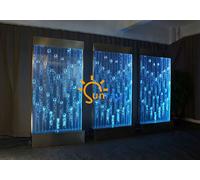 Panneau mural Mur d'eau Mur LED Mur d'eau Design éclairé 240x240