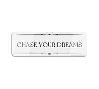 Panneau mural mural en acrylique avec inscription « Chase Your Dreams » - 22,9 x 7,6 cm d'épaisseur - Design moderne - Facile à installer