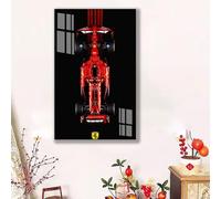 Panneau mural personnalisable pour Lego Technic S-24 42207 Ferrari F1, compatible avec Lego F1 Technic, idées cadeaux pour les amateurs de support mural de voiture Lego (pas de voiture) (fond noir