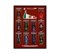 Panneau mural pour ensembles de construction de voitures de course Lego série 77242-77251, compatible avec cadre d'affichage 77242-77251, idées pour les amateurs de montage mural de voiture Lego, 60 x