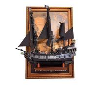Panneau mural pour Lego 10365 Black Pearl Pirate Ship Model, compatible avec Lego 10365 Black Pearl Pirate Ship Model, cadeau pour les amateurs de Lego (panneau mural d'affichage uniquement, pas de