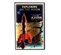 Panneau mural pour Lego 21367 Moon Rocket Adventure - Montage mural - Seulement tableau d'affichage compatible avec Lego 21367 (cadre photo (avec lumières)