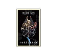 Panneau mural pour Lego 75389 Millennium Falcon - Support mural pour voiture de course - Cadeau idéal pour les amateurs de modèles - 50 x 80 cm (75389 USB LED Light A)