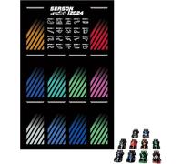 Panneau mural pour Lego 77242-77251 F1 Voiture de course - Support mural pour kit de construction de voiture de course - 50 x 80 cm (7242-77251 G)