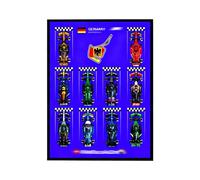 Panneau mural pour Lego 77242-77251 Series Racing Car Building Sets, compatible avec cadre d'affichage 77242-77251, idées pour les amateurs de montage mural de voiture Lego, 60 x 80 cm, cadre