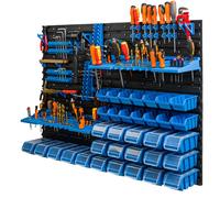 Panneau mural pour outils - BOTLE - 115 x 78 cm - 34 pièces - Couleur bleue - Modulable