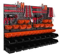 Panneau mural pour outils 115 x 78 cm avec 44 pcs Boîte Orange et Noire
