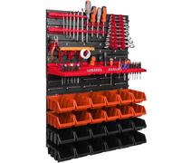 Panneau mural pour outils 58 x 78 cm avec 24 pcs Boîte Orange et Noire plastique