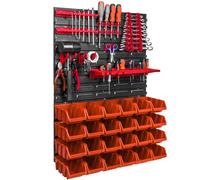 Panneau mural pour outils 58 x 78 cm avec 24 pcs Boîte Orange plastique