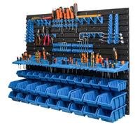 Panneau mural pour outils - BOTLE - 115 x 78 cm - 32 boîtes en plastique - Modulaire - Durable