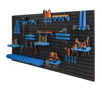 Panneau mural pour outils - Botle - 156 x 78 cm - 10 boîtes en plastique - Modularité - Accessoires inclus