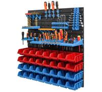 Panneau mural pour outils - Botle - 77 x 78 cm - 32 boîtes en plastique - Modularité - Organisation efficace