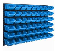 Panneau mural pour système de stockage 115 x 78 cm avec 54 pcs Boîte Bleue