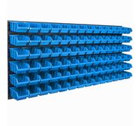 Panneau mural pour système de stockage 173 x 78 cm avec 84 pcs Boîte Bleue XL