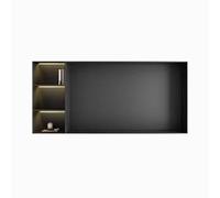 Panneau mural préfabriqué pour TV encastré avec bande LED et étagère, étagère murale pour salon, chambre à coucher