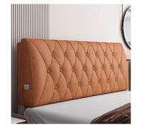 Panneau mural rembourré avec boutons touffetés pour très grand lit, soutien dorsal amovible, grand coussin de table de nuit, décoration orange élégante (180 x 60 x 10 cm)