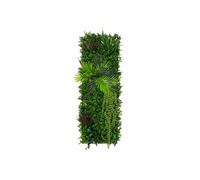 MonsterShop Panneau mural végétal Alina 50×150 cm – Feuillage & fleurs, Résistant UV, Fixations incl.