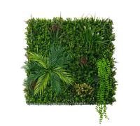 Panneau Mural Végétal Artificiel 1 x 1 m Alina Feuillage Décor Jardin Maison