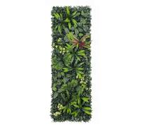 Panneau mural végétal artificiel 40 x 120 cm, tapis de verdure emboîtable | Mur de gazon artificiel avec fleurs, pour décors de mariage, vitrines, murs d'intérieur et décoration événementielle