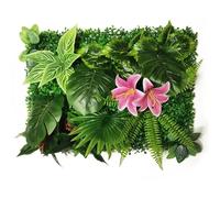 Panneau mural végétal artificiel avec gazon, Mur végétal artificiel 40 x 60 cm, panneau mural de fond en plastique for jardin(15)