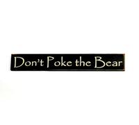 Panneau mural vintage peint de 10,2 x 40,6 cm avec inscription « Don't Poke the Bear Primitive Country » pour décoration murale de maison de ferme, porche, cour