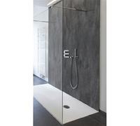Panneau mural VIPANEL en alu-composite - Panneau mural - Aspect marbre - Dimensions : 1000 x 2550 mm - Épaisseur : 3 mm - Blanc surface perlée G