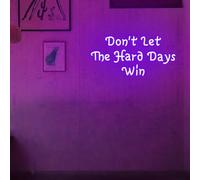 Panneau néon « Don't Let the Hard Days Win » à intensité variable pour décoration murale, salle de sport