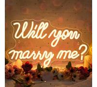 Panneau néon, en forme de lettres, avec inscription « Werden Sie mich heiraten », pour décoration de proposition, fête de mariage