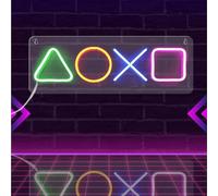 Panneau néon Gamer - USB Gaming - Panneau lumineux LED personnalisé - Panneau néon - Pour cocktail, bar, néon - Acrylique LED - Décoration pour salle de jeux - Pour gamer, streamer, adolescent