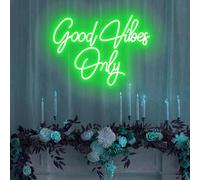 Panneau néon Good Vibes Only/Good Vibes/panneau néon personnalisé/panneau néon de mariage fait à la main, décoration de fête d'anniversaire, décoration d'intérieur LED, panneau de bar, veilleuses