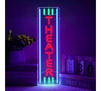 Panneau néon LED à intensité variable pour décoration murale, accessoires de cinéma maison, bar, décoration de style cinéma classique, cadeau (42,7 x 12,2 cm)
