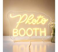 Panneau néon LED à intensité variable pour décoration murale, éclairage de studio photo, alimentation USB, pour mariage, fiançailles, fête d'anniversaire, blanc chaud