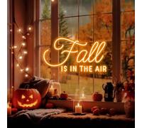 Panneau néon LED « Fall is in The Air » - Décoration d'intérieur - Décoration de fête de jardin d'automne - Décoration murale de porte de Thanksgiving