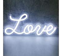 Panneau néon LED Half & Half Love à suspendre au mur, pour chambre d'enfant, Noël, mariage, fête d'anniversaire, alimentation USB