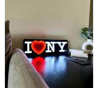 Panneau néon LED I Love New York® (30,5 x 11,9 cm) - Sous licence officielle