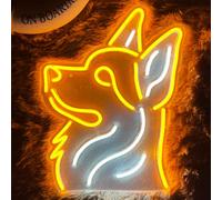 Panneau néon LED super lumineux en acrylique à intensité variable pour chien Berger allemand 40 x 30 cm