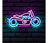Panneau néon LED USB pour moto, économie d'énergie, interrupteur lumineux pour voiture, ateliers, grotte, garage, idées de décoration de salle de jeux, décoration murale de bar (5 V, 40 x 22 cm)
