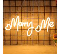 Panneau néon Marry Me - LED romantique - Alimenté par USB - Décoration pour la maison, une demande en mariage, des fiançailles - Cadeau pour femme