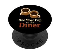 Panneau néon Midnight Diner Coffee Pancakes Highway Cadeau PopSockets PopGrip Adhésif