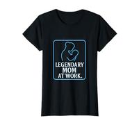 Panneau néon « Mom at Work » avec inscription « Mom at Work T-Shirt