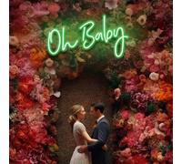 Panneau néon Oh Baby - Personnalisé - Pour demande en mariage
