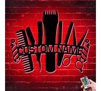 Panneau néon personnalisé, décoration murale LED pour salon de beauté et de coiffure, décoration de coiffure, art mural en métal, cadeau de styliste