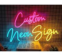 Panneau néon personnalisé pour décoration murale, cadeau d'anniversaire pour fille de 10 ans, cadeau d'anniversaire pour fille, enfants. Personnalisé pour fête de mariage, famille, bar, salon