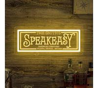 Panneau néon personnalisé Speakeasy Lounge, éclairage LED pour bar à domicile variable, panneau mural personnalisé Speakeasy Lounge Bar, cadeaux pour hommes, décoration Mancave