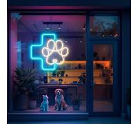 Panneau néon pour animal domestique - Lampe LED pour vétérinaire - Décoration murale pour salon de toilettage