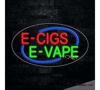 Panneau néon pour décoration murale, cigarette électronique, fabriqué aux États-Unis, tube LED néon en PVC, 35,6 x 43,2 cm